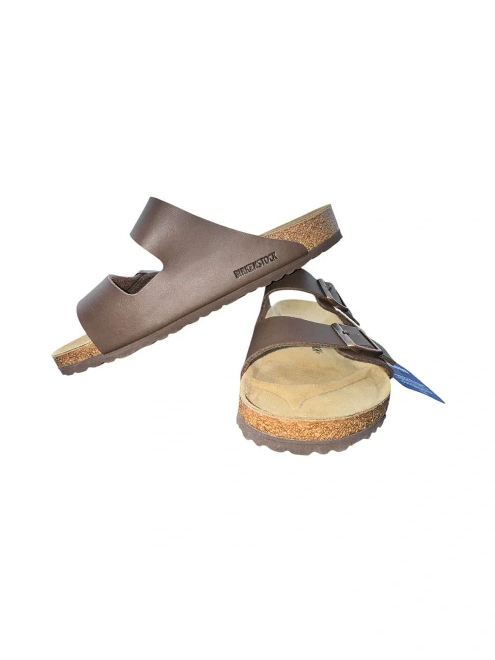 NWT Birkenstock Arizona Birko-Flor Brown Unisex Size 44 R US M 11-11.5 | US W 13